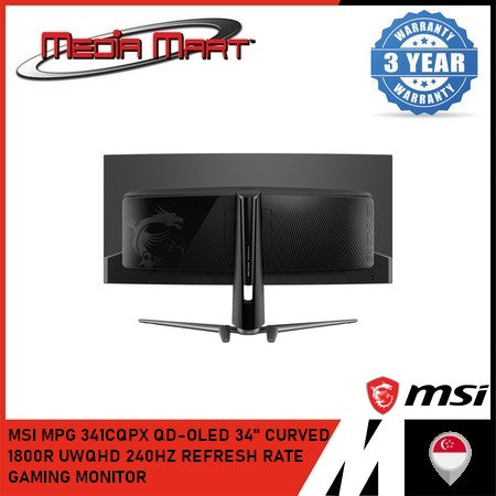 MSI MPG 341CQPX QD-OLED | 34'' CURVED 1800R |  UWQHD | 240HZ REFRESH RATE GAMING MONITOR [PRE-ORDER]