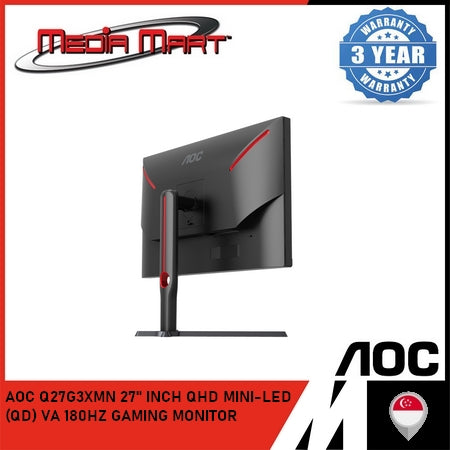 AOC Q27G3XMN 27" INCH/2K QHD MINI-LED/(QD)/VA/180HZ/1MS/GAMING MONITOR
