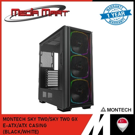 MONTECH SKY TWO/SKY TWO GX E-ATX/ATX CASING (BLACK/WHITE)