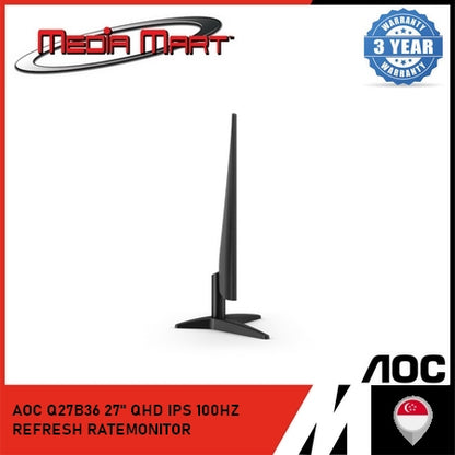 AOC Q27B36 27" QHD IPS FLATSCREEN 100HZ MONITOR