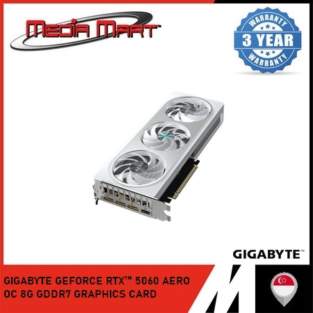 GIGABYTE GEFORCE RTX 5060 AERO OC 8G GDDR7 GRAPHICS CARD