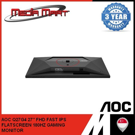 AOC Q27G4 27" QHD FAST IPS FLATSCREEN 180HZ GAMING  MONITOR