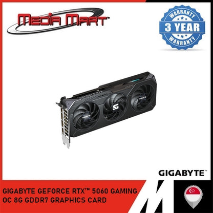 GIGABYTE GEFORCE RTX 5060 GAMING OC 8G GDDR7 GRAPHICS CARD