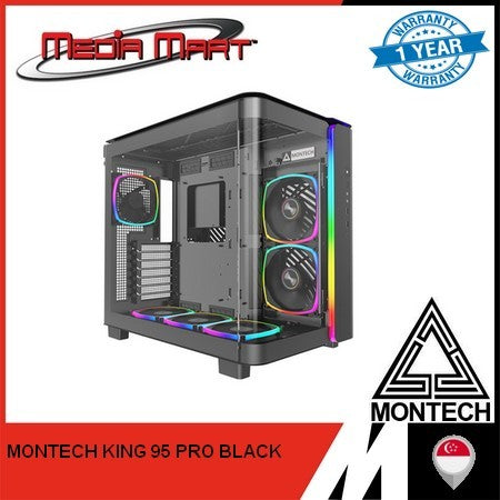 MONTECH KING 95 PRO ATX CASING (BLACK / WHITE)