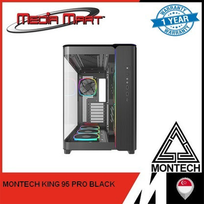 MONTECH KING 95 PRO ATX CASING (BLACK / WHITE)