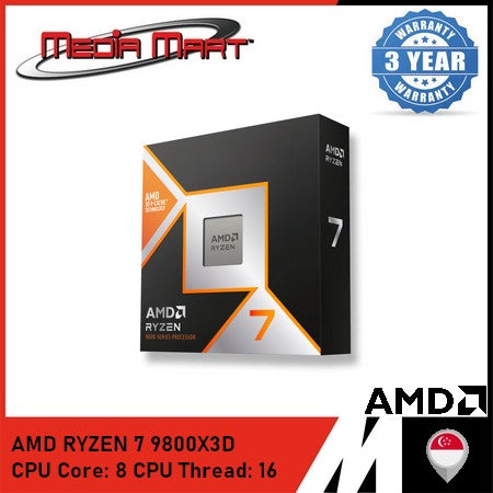 AMD RYZEN 7 9800X3D 8 CORES / 16 THREAD 5.2 GHZ AM5 SOCKET