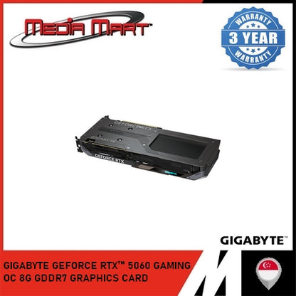 GIGABYTE GEFORCE RTX 5060 GAMING OC 8G GDDR7 GRAPHICS CARD