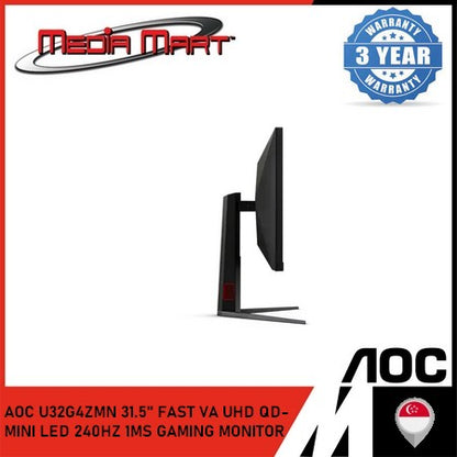AOC U32G4ZMN 31.5"/UHD/MINI-LED (QD)/FAST/240HZ GAMING MONITOR