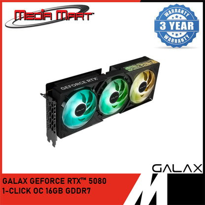 GALAX RTX 5080 1-CLICK OC 16GB GDDR7 GRAPHIC CARD