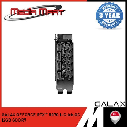 GALAX NVIDIA GEFORCE RTX™ 5070 1-CLICK OC 12GB GDDR7 192-BIT DP2.1B*/HDMI2.1B/DLSS 4