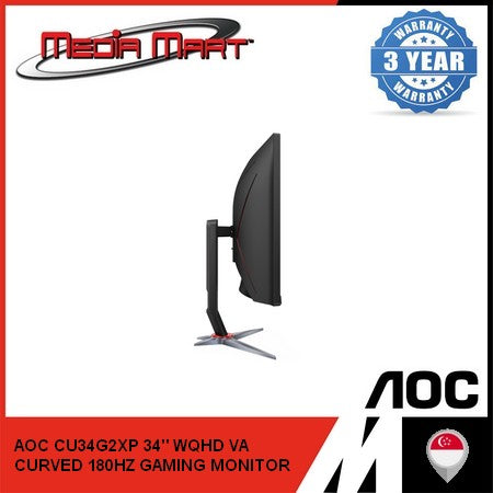 AOC CU34G2XP 34" WQHD VA CURVED 180HZ GAMING MONITOR