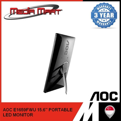 AOC E1659FWU 15.6" PORTABLE LED MONITOR 60HZ REFRESH RATE
