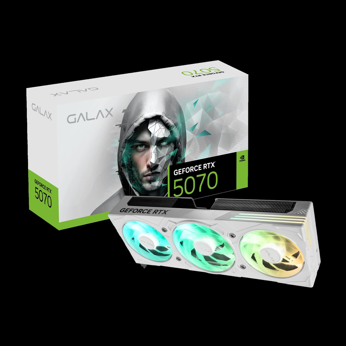 GALAX RTX 5070 EX GAMER 1-CLICK OC 12GB GDDR7 GRAPHICS CARD (BLACK/WHITE)