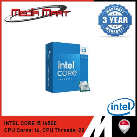 INTEL CORE I5 14500 14 CORES / 20 THREADS 5 GHZ LGA 1700 PROCESSOR