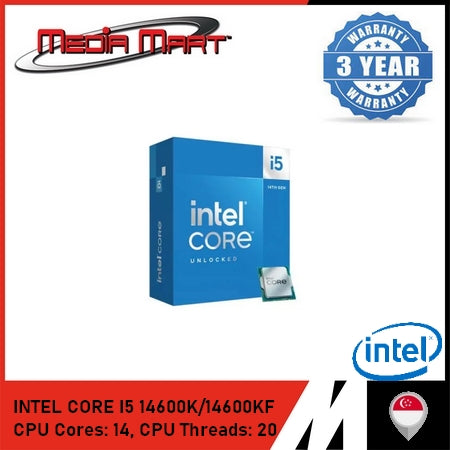 INTEL CORE I5 14600KF 14 CORES / 20 THREADS 5.3 GHZ LGA 1700 PROCESSOR