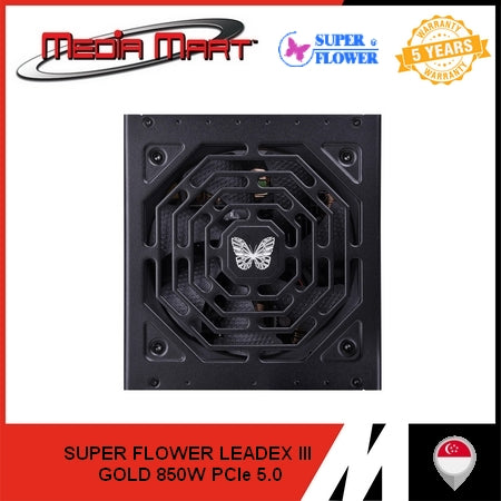 SUPERFLOWER LEADEX III GOLD 850W (ATX 3.1 + GEN5.1) FULLY MODULAR POWER SUPPLY UNIT