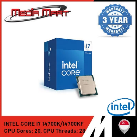 INTEL CORE I7 14700KF 20 CORES / 28 THREADS 5.4 GHZ LGA 1700 PROCESSOR