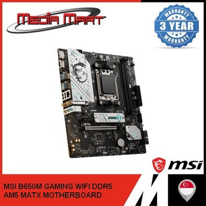 MSI B650M GAMING WIFI DDR5 AMD AM5 M-ATX MOTHERBOARD