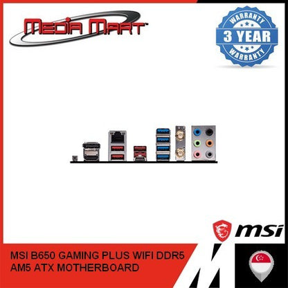 MSI B650 GAMING PLUS WIFI DDR5 AMD AM5 ATX MOTHERBOARD