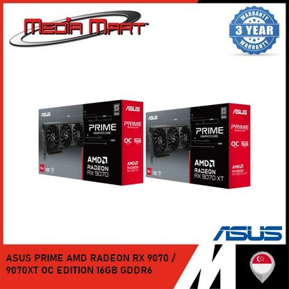 ASUS PRIME AMD RADEON RX 9070/9070XT 16GB GDDR6 OC EDITION GRAPHIC CARD