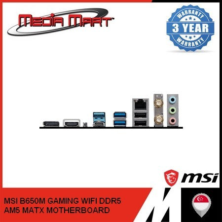 MSI B650M GAMING WIFI DDR5 AMD AM5 M-ATX MOTHERBOARD