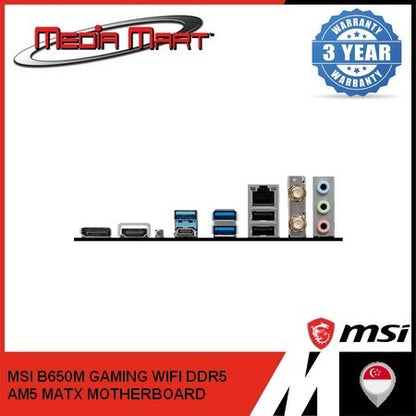 MSI B650M GAMING WIFI DDR5 AMD AM5 M-ATX MOTHERBOARD