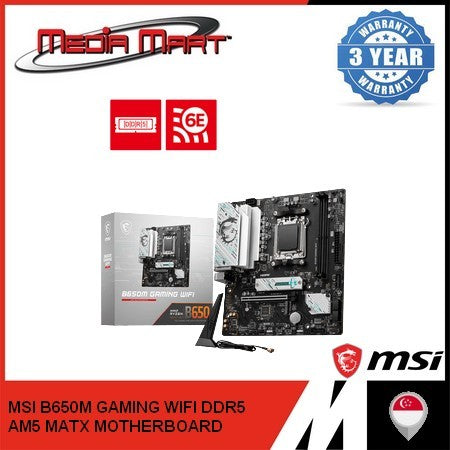 MSI B650M GAMING WIFI DDR5 AMD AM5 M-ATX MOTHERBOARD