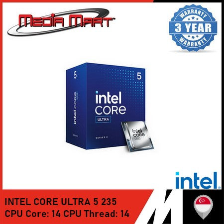 INTEL CORE ULTRA 5 235 14 CORES / 14 THREADS 5 GHZ LGA 1851 PROCESSOR