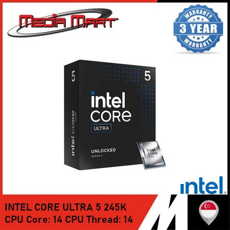INTEL CORE ULTRA 5 245K 14 CORES / 14 THREADS 5.2 GHZ LGA 1851 PROCESSOR